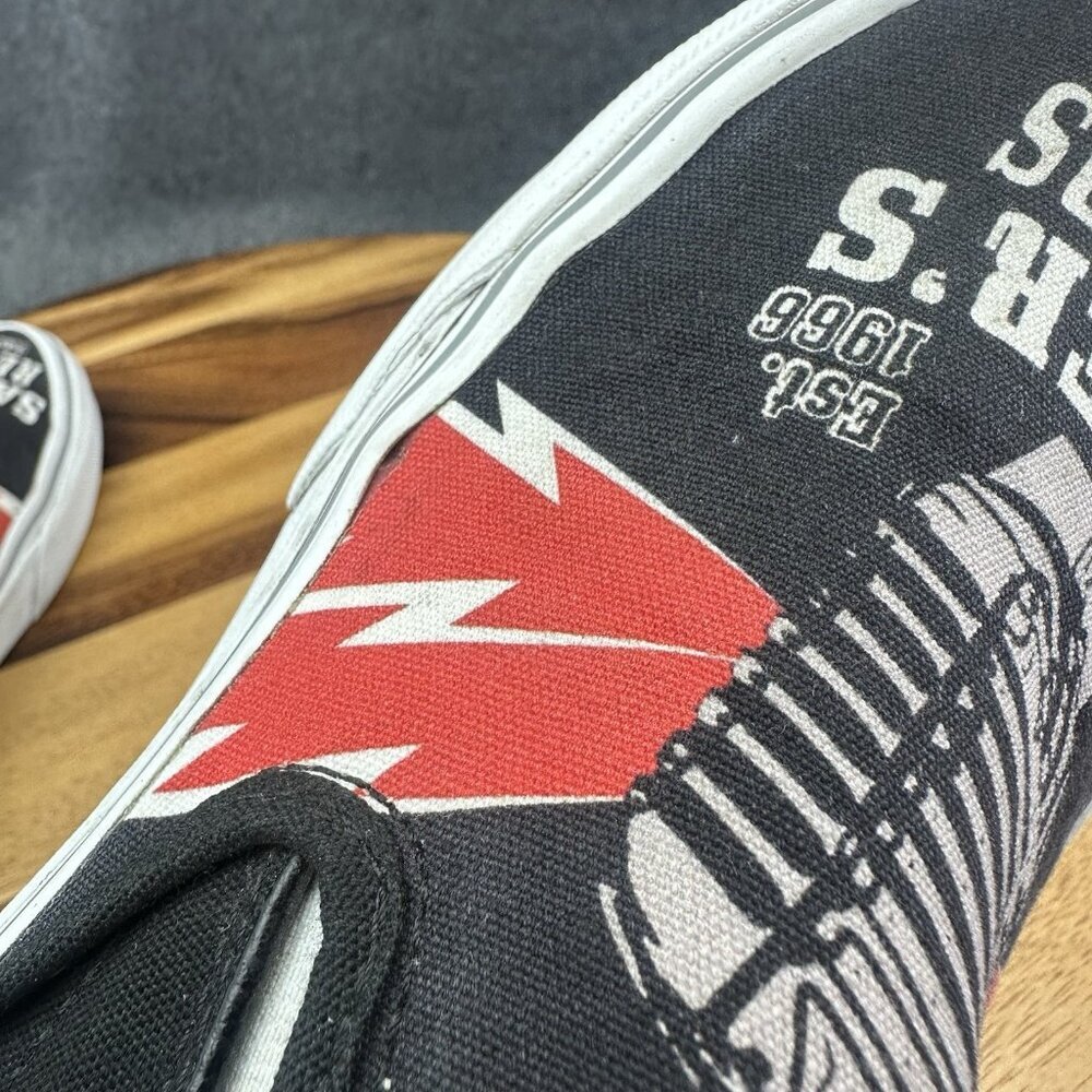 Vans Salzer's Records Ventura CA Foot the Bill Custom X You Slip On Mens 7 - Picture 11 of 16